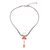 Carnelian and citrine pendant necklace, 'Flight' - Carnelian and Citrine Butterfly Necklace (image 2d) thumbail