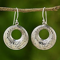 Sterling silver dangle earrings, 'Summer Breeze' - Sterling silver dangle earrings