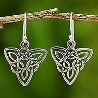 Silver dangle earrings, 'Star Legends' - 950 Silver Dangle Earrings from Thailand