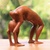 Wood statuette, 'Lithe Yoga Backbend' - Wood statuette