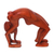 Wood statuette, 'Lithe Yoga Backbend' - Wood statuette