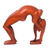 Wood statuette, 'Lithe Yoga Backbend' - Wood statuette (image 2d) thumbail
