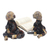 Wood bookends, 'Dogs Like to Read' - Wood bookends (image 2b) thumbail
