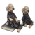 Wood bookends, 'Dogs Like to Read' - Wood bookends (image 2d) thumbail