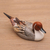 Wood statuette, 'Pintail Duck' - Hand Carved Albesia Wood Duck Statuette from Bali (image 2b) thumbail