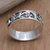 Peridot band ring, 'Gift from the Sun' - Sterling Silver and Peridot Band Ring (image 2b) thumbail