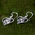 Garnet dangle earrings, 'My Heart and Yours' - Heart Shaped Garnet Sterling Silver Earrings (image 2b) thumbail