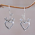 Rainbow moonstone drop earrings, 'Lucky in Love' - Heart Shaped Rainbow Moonstone Drop Earrings (image 2) thumbail