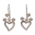 Rainbow moonstone drop earrings, 'Lucky in Love' - Heart Shaped Rainbow Moonstone Drop Earrings thumbail