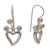 Rainbow moonstone drop earrings, 'Lucky in Love' - Heart Shaped Rainbow Moonstone Drop Earrings (image 2b) thumbail