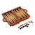 Wood backgammon set, 'Still in Love' - Wood Backgammon Set thumbail
