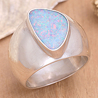 Opal band ring, 'Elegance'