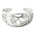 Sterling silver cuff bracelet, 'Cat's Eyes' - Handmade Sterling Silver Cuff Bracelet