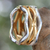 Gold accent band ring, 'Ocean Waves' - Gold Accent and Sterling Silver Band Ring thumbail