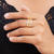 anillo de banda con detalles dorados - Anillo con detalle de oro y banda de plata esterlina