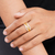 Gold accent band ring, 'Ocean Waves' - Gold Accent and Sterling Silver Band Ring (image 2e) thumbail