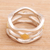 Gold accent silver band ring, 'Adrift on the Sea' - Gold Accent Handcrafted Silver Ring from Bali (image 2b) thumbail