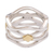 Gold accent silver band ring, 'Adrift on the Sea' - Gold Accent Handcrafted Silver Ring from Bali (image 2c) thumbail