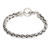 Sterling silver braided bracelet, 'Connected Lives' - Sterling Silver Braided Chain Bracelet (image 2a) thumbail
