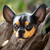 Wood mask, 'Courageous Black Chihuahua' - Wood mask (image 2) thumbail