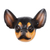 Wood mask, 'Courageous Black Chihuahua' - Wood mask thumbail