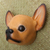 Wood mask, 'Courageous Brown Chihuahua' - Wood mask (image 2b) thumbail