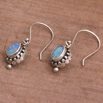 Opal-Ohrhänger - Ohrhänger aus Sterlingsilber mit Opal