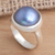 Solitärring aus kultivierten Mabe-Perlen - Ring aus Fair-Trade-Perle und Sterlingsilber