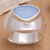 Opal solitaire ring, 'Loyal Love' - Handmade Modern Silver and Opal Ring thumbail