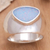 Opal solitaire ring, 'Loyal Love' - Handmade Modern Silver and Opal Ring (image 2b) thumbail