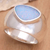 Opal solitaire ring, 'Loyal Love' - Handmade Modern Silver and Opal Ring (image 2c) thumbail