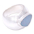 Opal solitaire ring, 'Loyal Love' - Handmade Modern Silver and Opal Ring (image 2d) thumbail