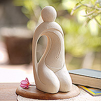Sandstone sculpture, 'Graceful Movement' - Hand Carved Original Sandstone Sculpture