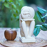 Sandstone sculpture, 'Lullaby' - Sandstone sculpture