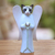 Wood statuette, 'Kitty Cat Angel' - Wood statuette