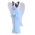 Wood statuette, 'Kitty Cat Angel' - Wood statuette (image 2c) thumbail