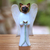 Wood statuette, 'Angelic Siamese Cat' - Wood statuette (image 2) thumbail