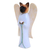 Wood statuette, 'Angelic Siamese Cat' - Wood statuette