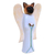 Wood statuette, 'Angelic Siamese Cat' - Wood statuette (image 2d) thumbail