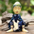 Wood display doll, 'The Mystic Hermit' - Cultural Wood Decorative Display Doll (image 2) thumbail