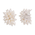 Pearl cluster earrings, 'Rice Cluster' - Sterling Silver Pearl Button Earrings (image 2c) thumbail