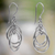 Sterling silver dangle earrings, 'Ring Ring' - Sterling silver dangle earrings (image 2) thumbail