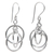 Sterling silver dangle earrings, 'Ring Ring' - Sterling silver dangle earrings thumbail