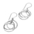 Sterling silver dangle earrings, 'Ring Ring' - Sterling silver dangle earrings (image 2c) thumbail