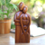 Wood statuette, 'Happy Family' - Original Wood Sculpture from Indonesia (image 2) thumbail