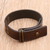 Leather bracelet, 'Rustic' - Indonesian Brown Leather Bracelet (image 2c) thumbail