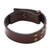 Leather bracelet, 'Rustic' - Indonesian Brown Leather Bracelet