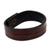 Leather bracelet, 'Duality in Brown' (medium) - Modern Leather Wristband Bracelet (Medium) (image 2b) thumbail