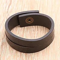 Featured review for Leather bracelet, Duality in Black