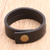 Leather bracelet, 'Duality in Black' - Handmade Leather Wristband Bracelet (image 2b) thumbail